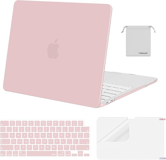 MOSISO Compatible with MacBook Neo Case 13 inch 2026 Release Model A3404 with A18 Pro Chip, 4 in 1 Kit Precision Fit Crack & Scratch Resistant Protective Hard Shell Case Cover, Baby Pink