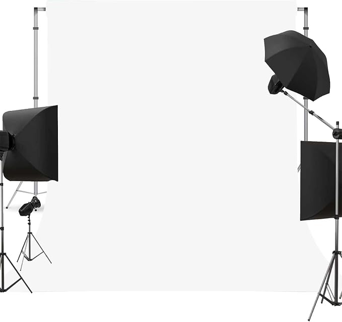 White Backdrop for Photoshoot White Photo Background Backdrops for Portraits Photography, Product, Wedding, Video Recording 5x7FT