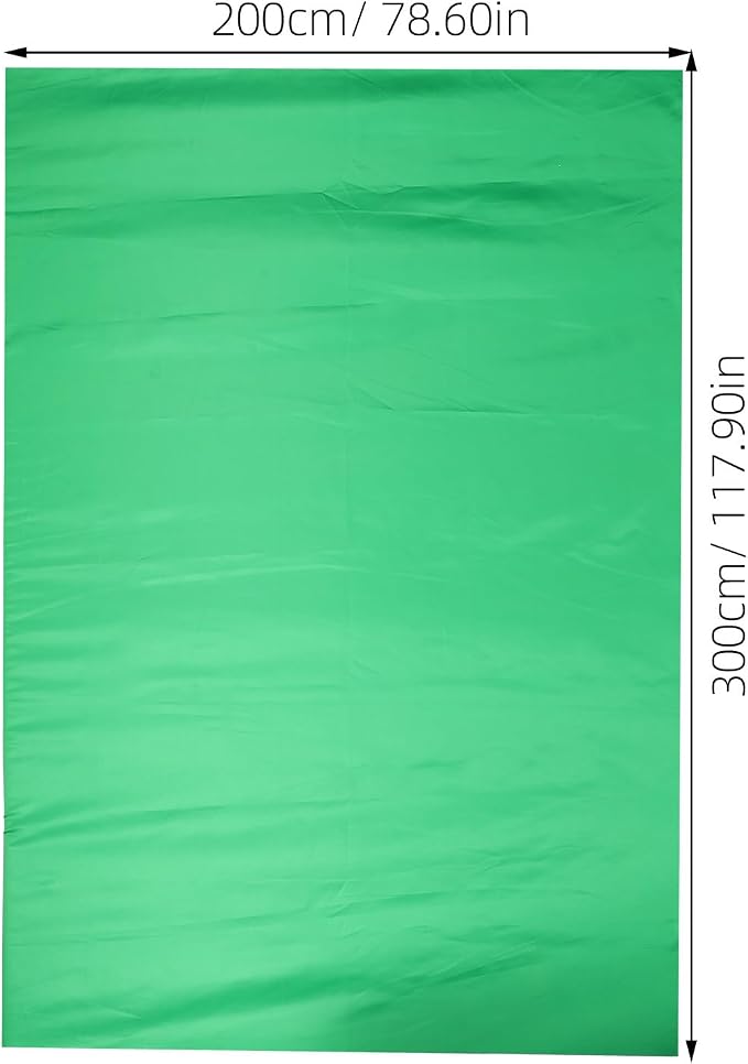 Chroma Key Backdrop Fabric 3x2ft Wrinkle-Resistant Photo Background Sheet for Video Streaming and Live Broadcast Photography