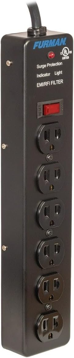 Furman SS-6 6-Outlet Pro Surge Suppressor Strip (SS6d1)