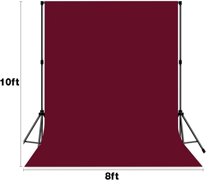 Photo Backdrop Wine Red Background Cloth Professional Photography 8x10ft Seamless Design to Eliminate Wrinkles Wedding Luxury Theme Decoration Art Exhibition Gallery Display
