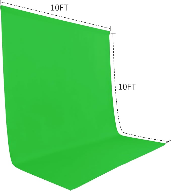 Sugargirl 10X10FT Green Backdrop Background for Photography, Photo Backdrop Green Screen Photo Booth Backdrop for Photoshoot Party Video(1 Panel)