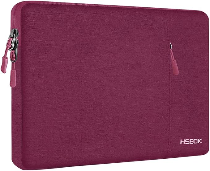 Hseok Laptop Sleeve 15.6 16 inch Case Compatible with MacBook Neo 16, MacBook Pro 16" M5/M4/M3/M2/M1, MacBook Air Pro 15", XPS 16, Most 15" 15.6" 16" Notebooks,Wine
