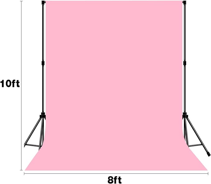 Photo Backdrop Pink Background Fabric Professional 8x10ft Seamless Design Eliminates Wrinkles Princess Theme Decoration Valentine's Day Romantic Setting