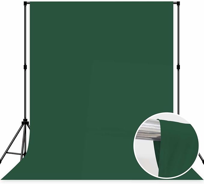 Photo Backdrop Deep Green Background Fabric Professional Photography Solution 5x7ft Seamless Design Eliminate Wrinkles Natural Theme Photography and Flower Background