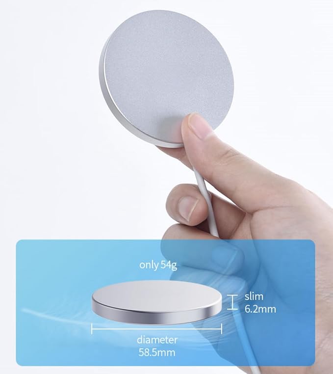 Magnetic Wireless Charger,15W Fast Wireless Charging Pad with USB-C 20W PD Adapter, Compatible with MagSafe Charger for iPhone 15/15 Plus/14/14 Pro/14 Plus/13/13Pro max/12/12Pro max