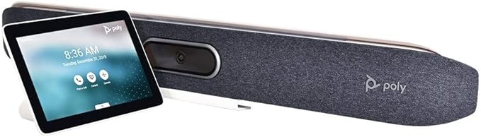Poly - Studio X50 (Polycom) with TC8 Touch Controller - 4K Video & Audio Bar - Conferencing System for Mid-Size Meeting Rooms - Works with Teams, Zoom & more