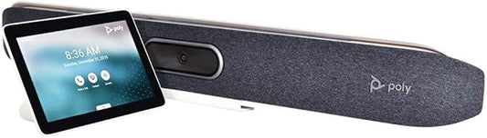 Poly - Studio X50 (Polycom) with TC8 Touch Controller - 4K Video & Audio Bar - Conferencing System for Mid-Size Meeting Rooms - Works with Teams, Zoom & more