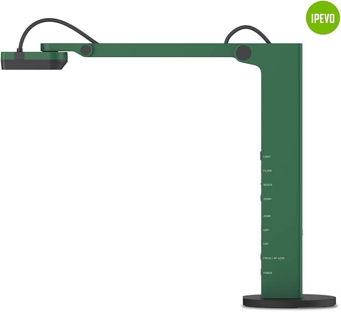 IPEVO VZ-R HDMI/USB Dual Mode 8MP Visual Communication Tool for Real-time Projection, Distance Learning, Web conferencing, Video Recording, Live Demos — Works with and Without a Computer,Green