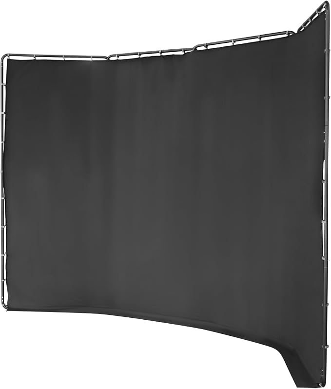 7.87x13.12ft Black Screen with Stand Portable Background for Photography Large Collapsible Photo Backdrop with Carrying Bag for Photo Studio, Video Shooting, Live Streaming