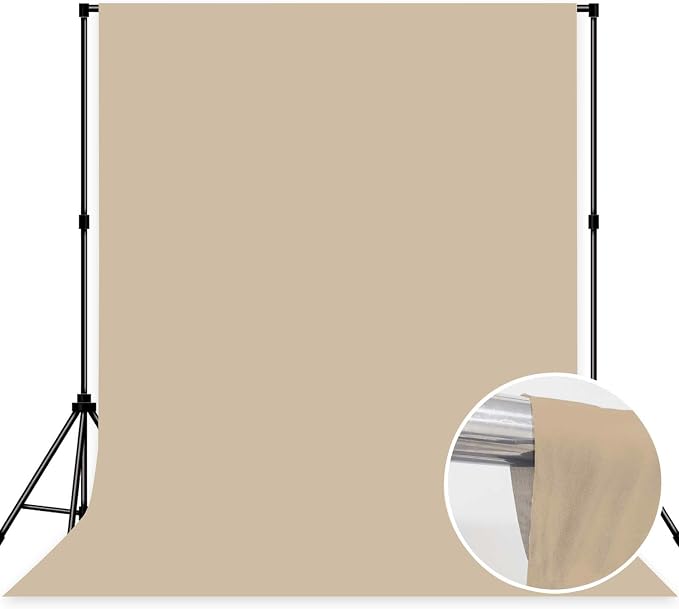 Photo Backdrop Beige Fabric Professional Photography Solution 5x7ft Seamless Design Eliminate Wrinkles Baby Shower Pregnant Women Shooting Scene Background