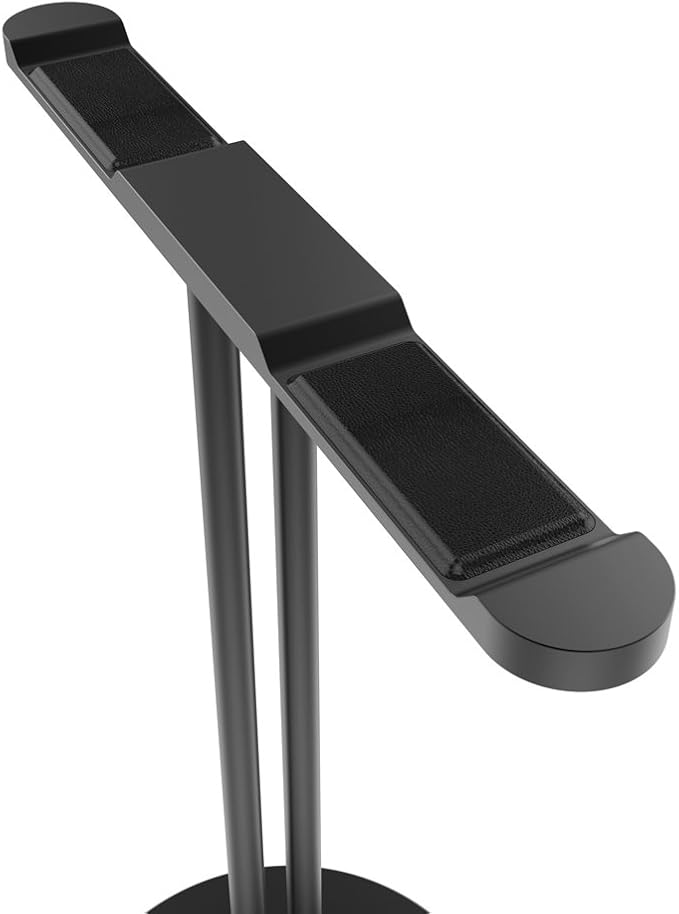 JOKItech Dual Aluminum Headphones Stand Holder, Showcase Multi Headphones with Solid Heavy Base, Compatible With Gaming Headsets and Wireless Headphone Black
