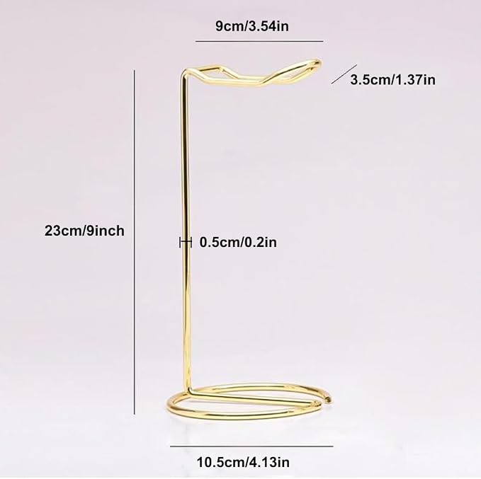 Metal Headphone Stand Headset Bracket Holder,Iron Earphone Display Rack Hanger for Gaming Room Working Table (Gold)