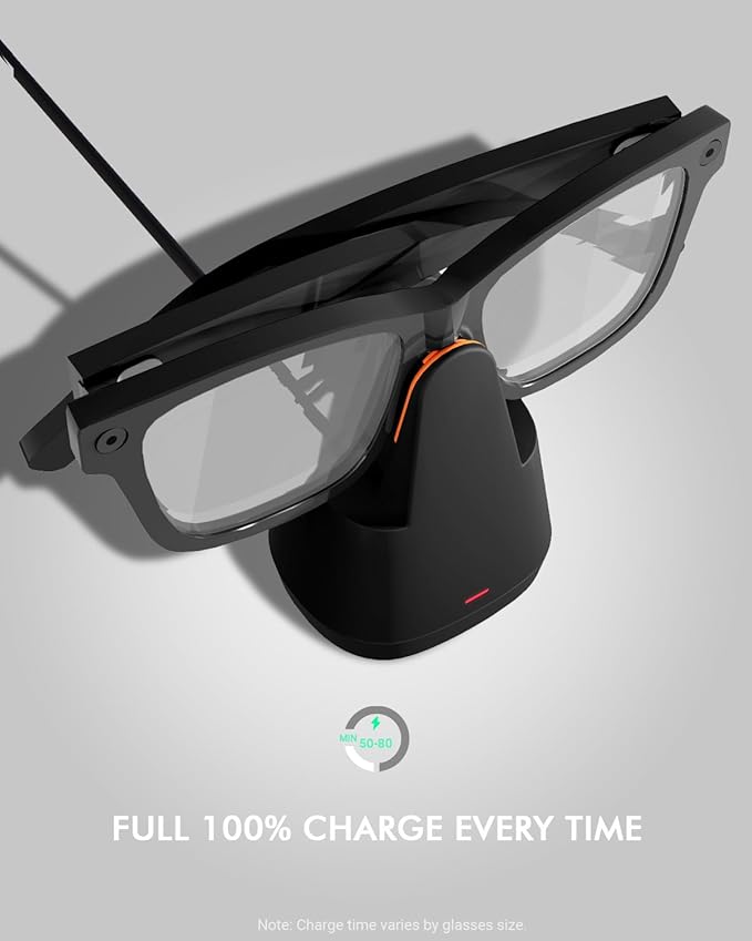Doohoeek Charging Dock for Meta Ray-Ban AI Glasses, Scratch-Proof & Weighted Base Charging Station for Oakley Meta Glasses, AI Glasses Charger for Wayfarer, Skyler, Headliner & HSTN