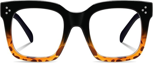 Ovresized Blue Light Blocking Glasses for Women Men Square Computer TV Eyeglasses