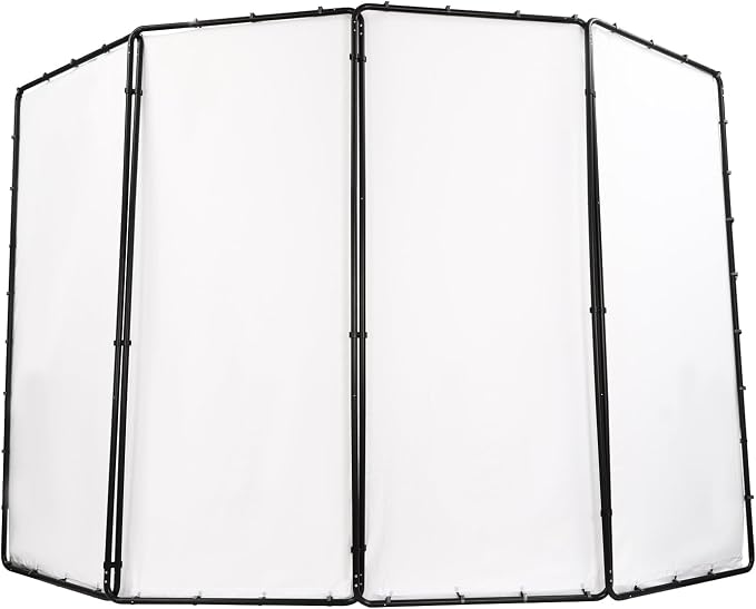 7.87x13.12ft White Screen with Stand Portable Background for Photography Large Collapsible Photo Backdrop with Carrying Bag for Photo Studio, Video Shooting, Live Streaming