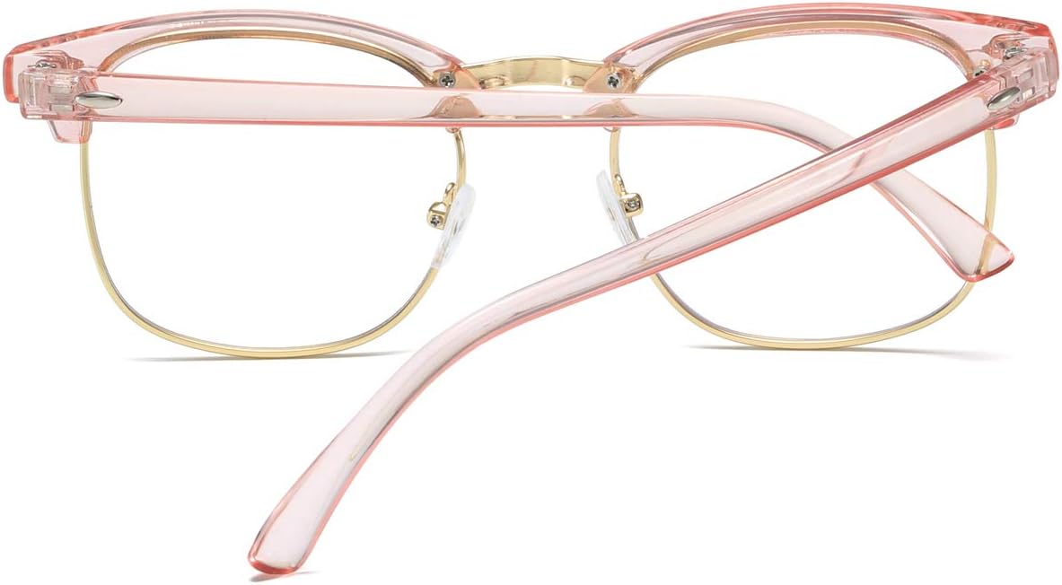 Fashion Vintage Classic Semi-Rimless Half Frame Clear Lens Glasses