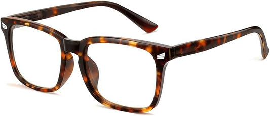 Blue Light Glasses for Woman Men | 99% Blue Light Blocking Glasses | Computer Glassess | Gaming | TV Phone Screen Reader Square Frame | Anti Eyestrain & UV Glare,1 Pack