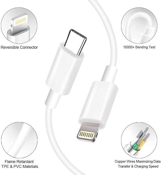 iPhone 14 13 Fast Charger,Fast iPhone Charger [Apple MFi Certified]Lightning Cable 20W Type C Charger USB C Fasting Charging Plug Adapter Compatible with iPhone13/13 Pro Max/12/12 Pro/11/XS/XR/X,iPad