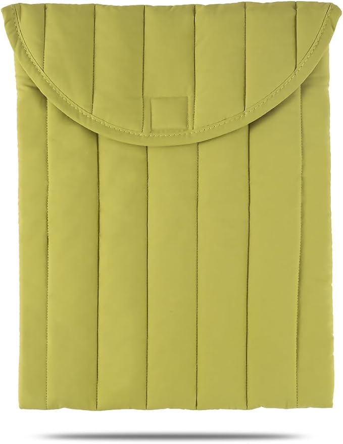 Puffy Laptop Sleeve 11-12 Inch Green, Protective Carrying Case for Men and Women, Cute Case Bag Compatible with 11 and 12 Inch Laptops, 10.9" Ipad 10, 10.2" Ipad 7 8 9 in Cover