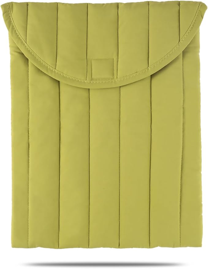Puffy Laptop Sleeve 13-14 Inch Streak-Green, Protective Carrying Case for Men and Women, Cute Case Bag Compatible with 13 and 14 Inch Laptops, for MacBook Air M2, Asus/Dell Xps in Cover