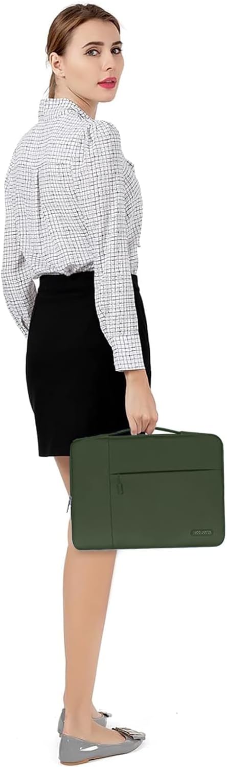 MOSISO Laptop Case 15 inch, Laptop Sleeve with Handle Compatible with MacBook Air 15 inch M5 A3448 M4 A3241 M3 A3114 M2 A2941 2026-2023, Dell XPS, Polyester Multifunctional Computer Bag, Army Green