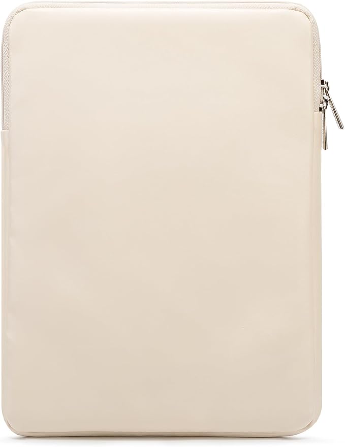 Kinmac 360° Protective Vertical Laptop Sleeve Case Cover Bag (Apricot Flower PU, 12.5 inch-13.3 inch)