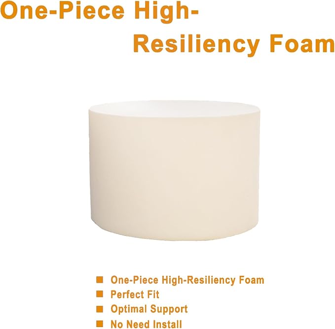 Ottoman Foot Rest Stuffed Round Boho Floor Poof Seating Armchair Ottoman Foot Stool Floor Cushion Bean Bag Pouf 18x18x14 Inch Hazel