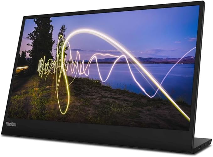 Lenovo ThinkVision M15 15.6" Full HD WLED LCD Monitor - 16:9 - Raven Black