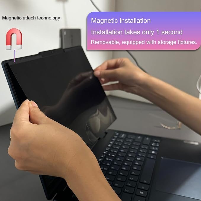 KEANBOLL MacBook Pro 16-Inch Magnetic Privacy Screen Protector, Removable Anti Peeping Anti-Glare Filter with Blue Light Reduction | Compatible with MacBook Pro 16.2 M1-M5 Pro/Max Chip 2021-2026