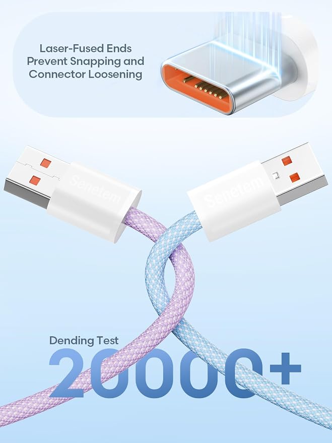USB C Cable 3FT+6FT+10FT 3-Pack, USB A to USB Type C Charger Cord, 3A Fast Charging Compatible with iPhone 15 16 17 Pro, Samsung S24/S23 S22/Note 20/10, Car Play, Apple iPad Android Accessories