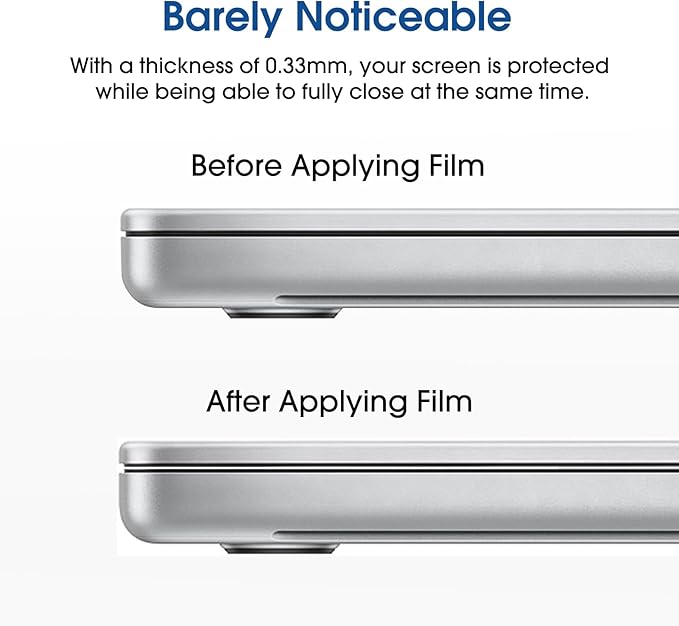 amFilm Designed for MacBook Air 15-Inch (M4 Chip/M3 Chip/M2 Chip, 2023-2025 Released) Tempered Glass Screen Protector [Zero Bubbles][9H Hardness][ Anti-Scratch][ Anti-Fingerprint], 1 Pack
