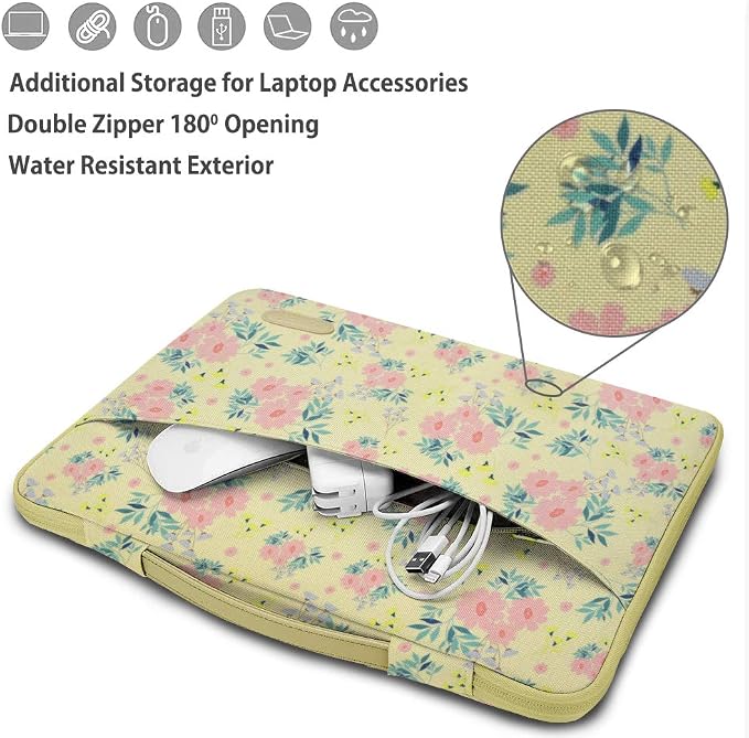 Hseok Laptop Sleeve 13-14 Inch Case Briefcase Compatible with MacBook Neo Pro 14 M5/M4/M3/M2/M1, All Models 13.3 Mac Air/Pro, XPS 13 14, Most Popular 13"-14" Notebooks,B01G01
