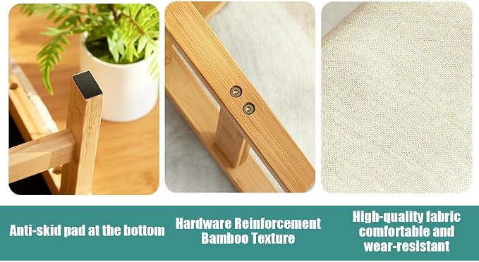 viewcare Gray Foot Stools Ottoman, Small Soft Footrest Ottoman with Wood Legs, Wood Foot Stool for Living Room, Bedroom, and Kitchen