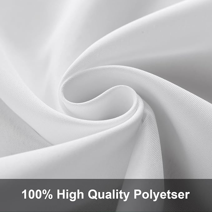 Joccun 10X10FT White Backdrop Background for Photography,Polyester Backdrop Curtain Background Screen for Photography,Photoshoot,Video Recording,Studio(10X10ft,White)