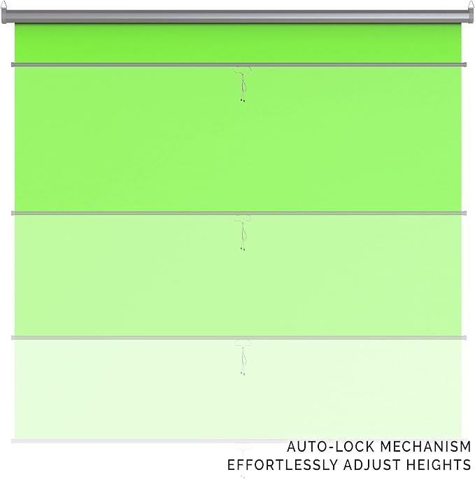 【Wider Style】 KHOMO Gear Green Screen 84 x 84 inch – Extra Large Pull Down Backdrop – Portable Collapsible Roll Down Projector Screen – Green Screen for Video, Streaming, and Photography