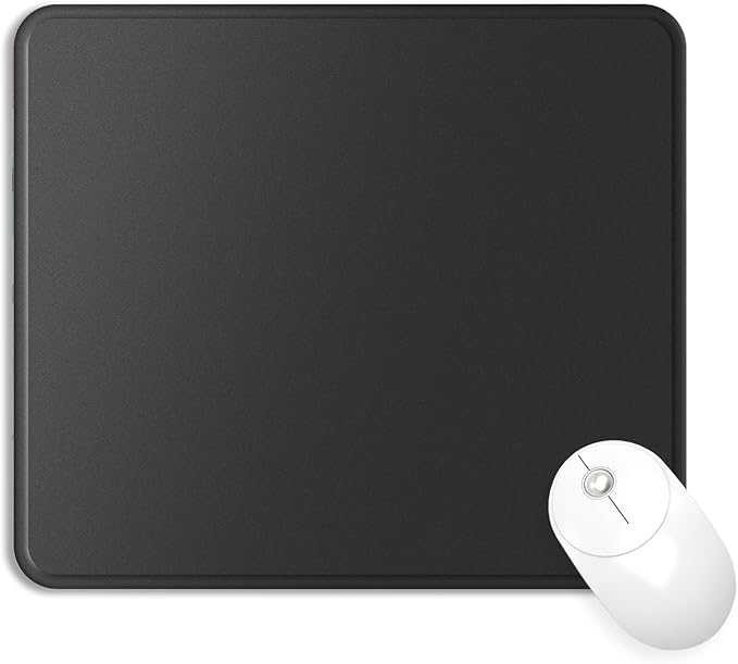 eulps Mouse Pad with Stitched Edge, Multiple Patterns Computer Mouse Pads with Non-Slip Rubber Base, Washable Cloth Mousepad, for Gaming, Laptop, PC (Graphite)