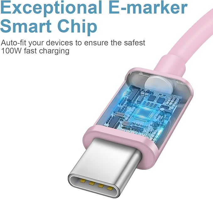 Novobit iPhone Charger, Fast Charging USB Type C ,Charge Block for iPhone 16,16 Plus, 16 Pro Max, 15, 15 Pro Max, iPad Pro/AirPods , Pink