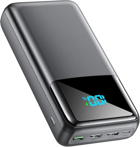 Portable Charger Power Bank 50000mAh, USB-C PD 30W Fast Charging External Battery Pack, Portable Phone Charger for iPhone 17/1615/14/13/12/11 Samsung Android (Gray)
