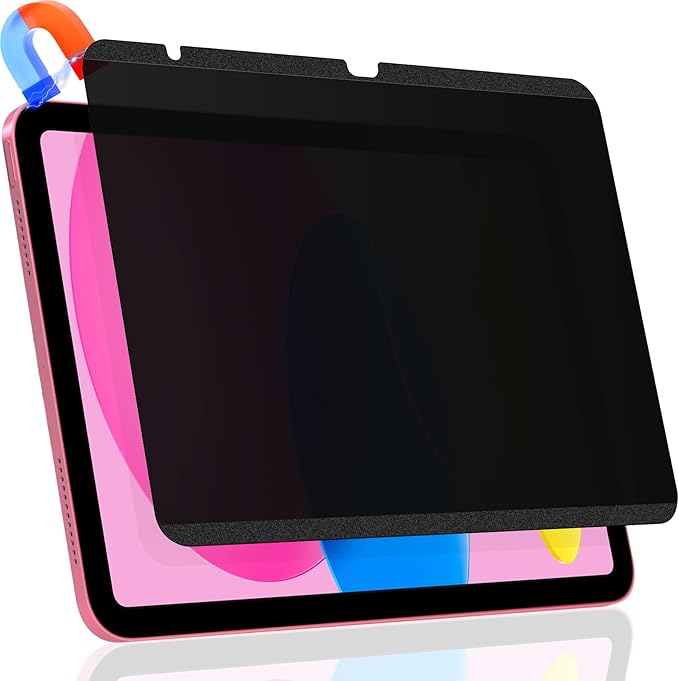 Mamol Magnetic iPad 11th generation (A6, 2025)/ 10th generation (2022) Privacy Screen Protector, iPad 10.9 inchAnti Blue Light Glare Spy Privacy Filter