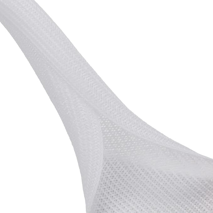 4/5 Inch Electric Dirt Bike Cable Management Sleeve White - for Surron Sur Ron Light Bee X S Talaria Sting MX3 MX4 XXX E Ride Pro SS S X260 X160|Mesh Wire Wrap Cover|Cord Protector Tube