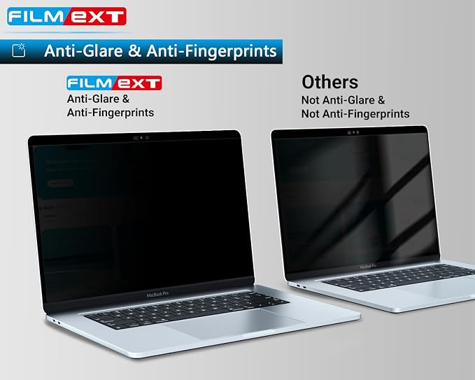 FILMEXT Magnetic Privacy Screen Macbook Pro 13 Inch(2016-2022, M1, M2), Removable Anti Blue Light Glare Filter Privacy Screen Protector for Mac 13In Laptop