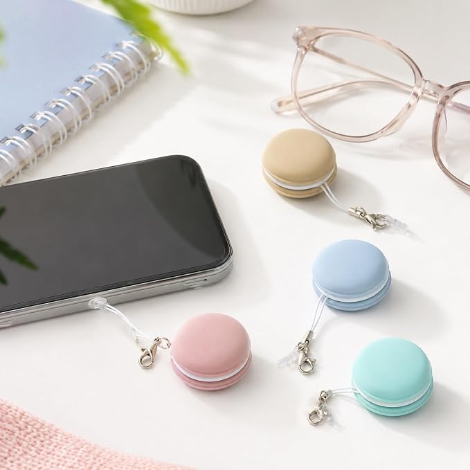 12 Pcs Macaron Screen and Eyeglass Brush Cleaner Phone Screen Cleaners for Eyeglasses Camera Lens Cleaning Brushes (Random)