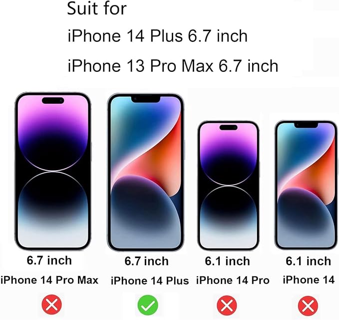 2 Pack Anti-Blue Privacy Tempered Glass for iPhone 13 Pro Max/iPhone 14 Plus 6.7 inch Mirror Anti-Spy Screen Protector Anti-Peeping Film Electroplated Gradient Colorful