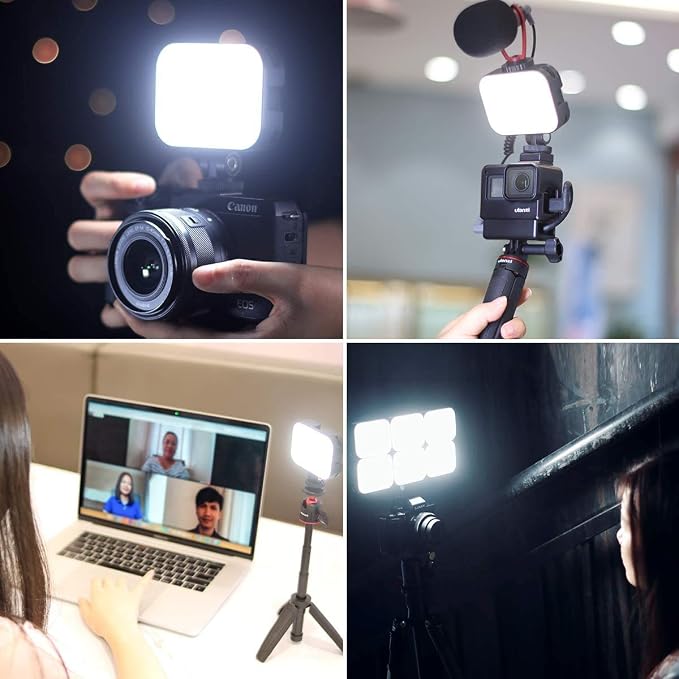 2 Pack VIJIM VL100C Bi-Color LED Video Light on Camera,Mini Rechargeable 2000mAh LED Camera Lights,CRI95+ Dimmable 2500-6500K Ultra Bright Photo and Video Lighting,LED Fill Lamp