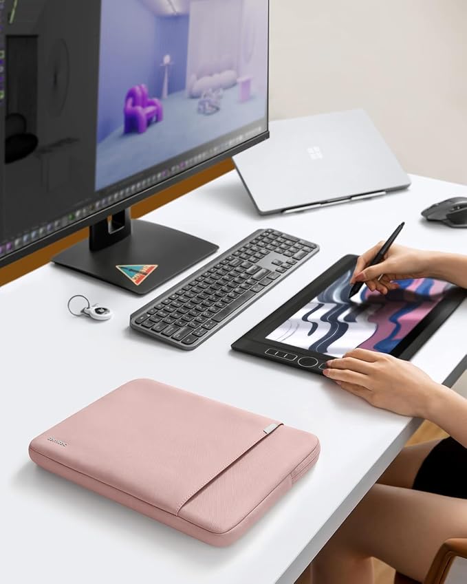 tomtoc 360 Protective Laptop Case Sleeve for 14 Inch Lenovo, HP, ASUS, Dell, Acer Laptop Notebook Ultrabook, Water-Resistant Shockproof Computer Bag with Accessory Pocket