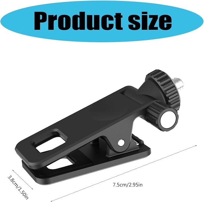 Monitors Top Camera Mount Clamp Hanging Webcam Stand with 1/4" Screw for Live Stream Video Conferencing