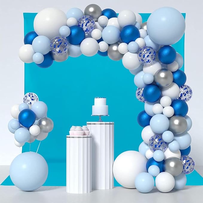 Sugargirl 10X10FT Blue Backdrop Background for Photography, Photo Backdrop Blue Screen Photo Booth Backdrop for Photoshoot Party Video(1 Panel)