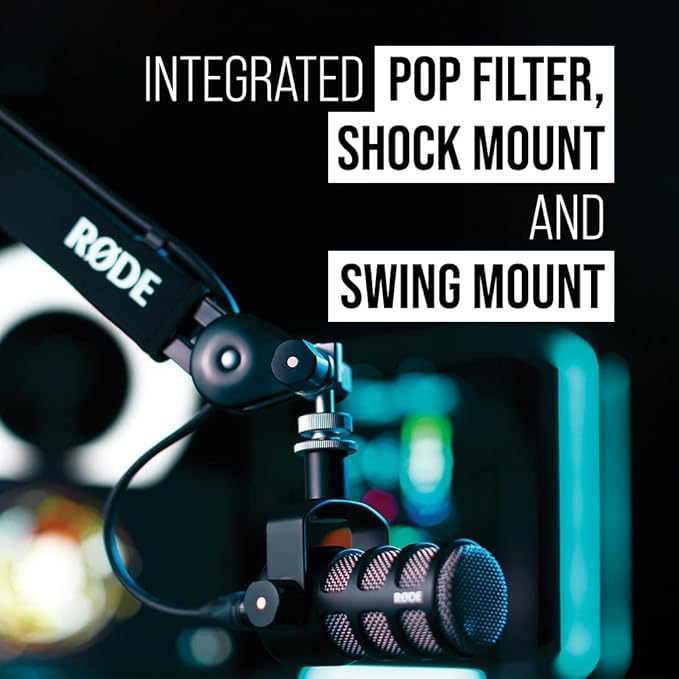 RØDE PodMic Cardioid Dynamic Broadcast Microphone — XLR Output ONLY, Requires Audio Interface (RØDECaster or similar). For USB Plug-and-Play, see PodMic USB.