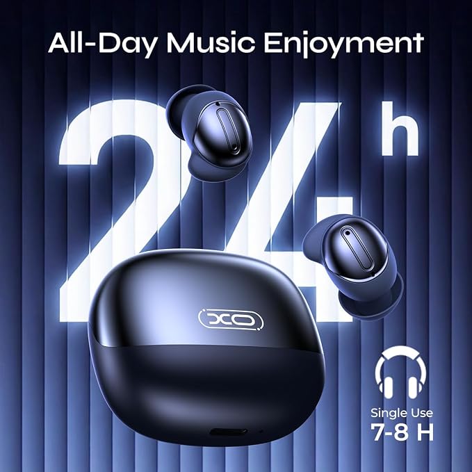 Mini Wireless Earbuds, Active Noise Cancelling with All-Day Comfortable Fit, BT 6.0 HiFi Stereo Sound,Touch Control, Noise Isolation Ear Buds for Running/Working